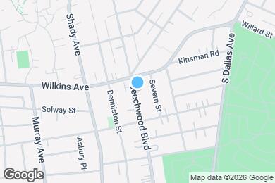 Map image of the property - 1419 Beechwood Blvd