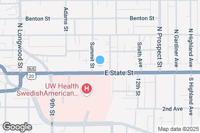 Map image of the property - 1416 E State St Apartments