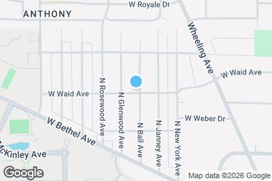 Map image of the property - 2101 N Ball Ave
