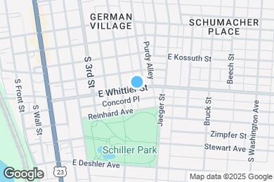 Map image of the property - 193 E Whittier St