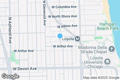 Map image of the property - 6540 N Lakewood Ave