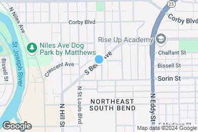 Map image of the property - Student Rental 627 N Saint Peter St