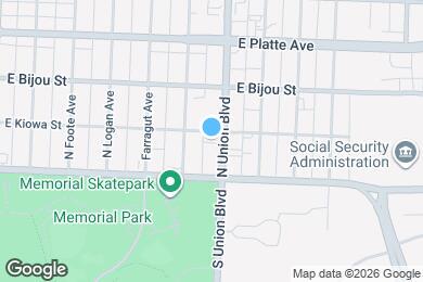 Map image of the property - 1719 E Kiowa St