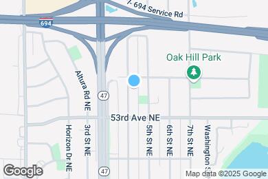 Map image of the property - 5347 4th St NE