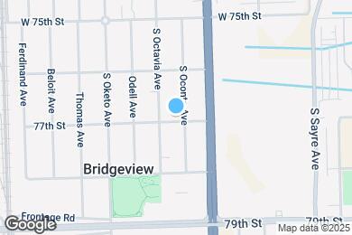Map image of the property - 7648 S Oconto Ave