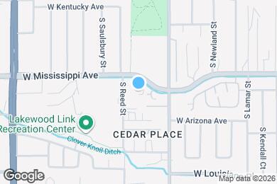 Map image of the property - 6944 W Mississippi Ave