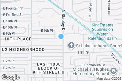 Map image of the property - 852 N Stapley Dr