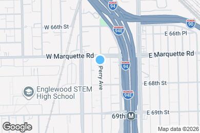 Map image of the property - 6734 S Perry Ave