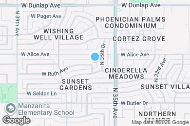 Map image of the property - 8615 N 36th Ave