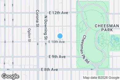 Map image of the property - 1321 E 10th Ave