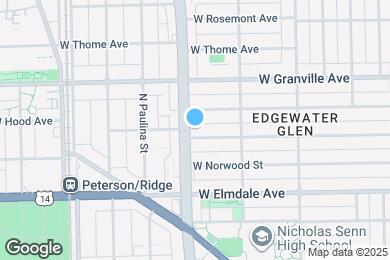 Map image of the property - 1544 W Glenlake Ave