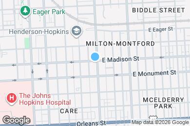 Map image of the property - 744 N Patterson Park Ave