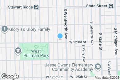 Map image of the property - 12253 S Yale Ave