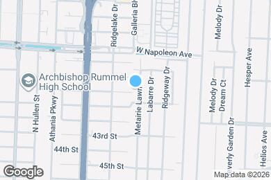 Map image of the property - 620 Metairie Lawn Dr