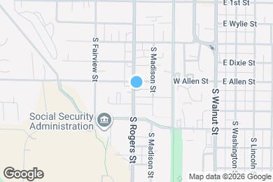 Map image of the property - 1109 S Rogers St