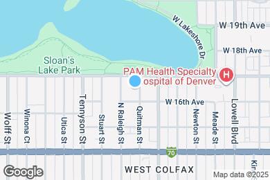Map image of the property - The Raleigh at Sloan's Lake