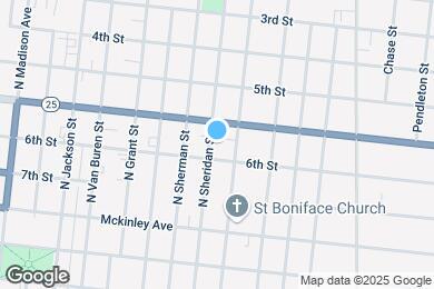 Map image of the property - 708 N Sheridan St