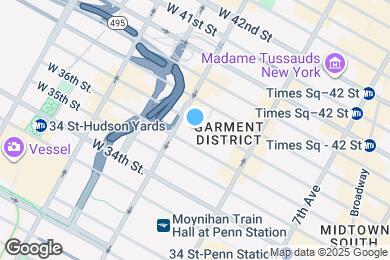 Map image of the property - 350 W 42nd St