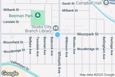 Map image of the property - 4343 Whitsett Ave