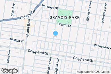 Map image of the property - 3652 Louisiana Ave