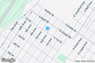 Map image of the property - 102 E 2nd Ave