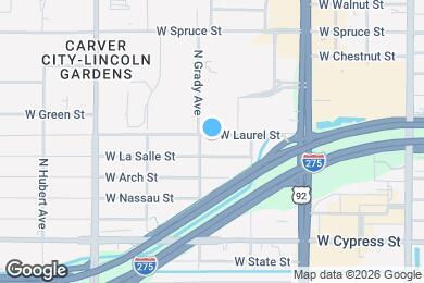Map image of the property - 3920 W Laurel St