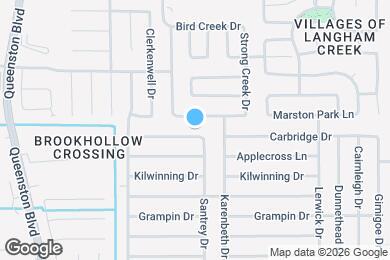 Map image of the property - 17014 Carbridge Dr