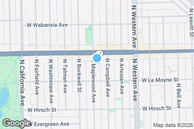 Map image of the property - 1535 N Maplewood Ave