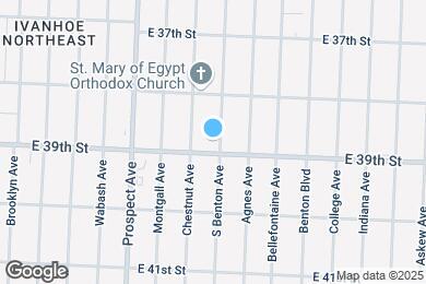 Map image of the property - 3836 S Benton Ave