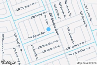 Map image of the property - 1318 SW Bartell Ave