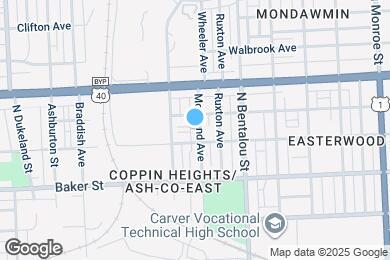 Map image of the property - 1716 Moreland Ave
