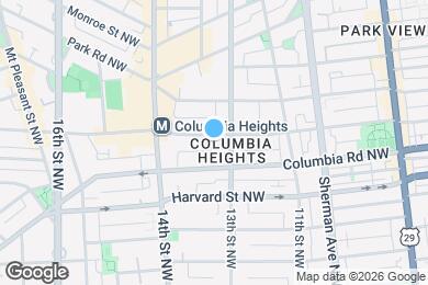 Map image of the property - 1316 Irving St NW