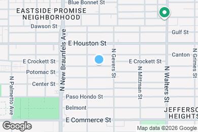 Map image of the property - 1725 E Crockett St