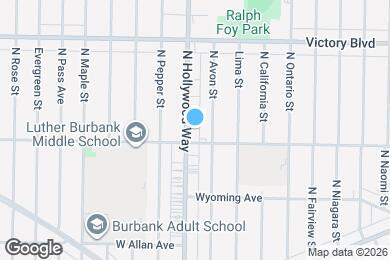 Map image of the property - 1814 N Hollywood Way
