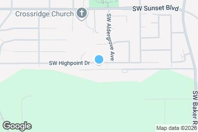 Map image of the property - 15308 SW Highpoint Dr