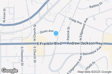 Map image of the property - 107 S Belvedere Ave