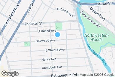 Map image of the property - 1550 Oakwood Ave