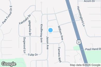 Map image of the property - 1481 Rebecca Ln