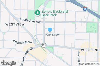 Map image of the property - 1333 Oak St SW