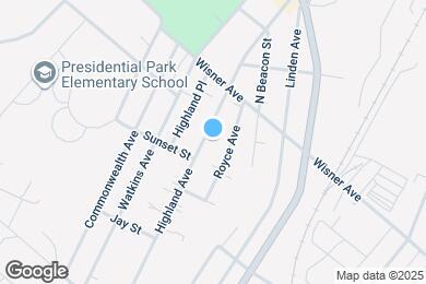 Map image of the property - 186 Highland Ave