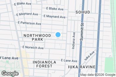 Map image of the property - 208 E Northwood Ave