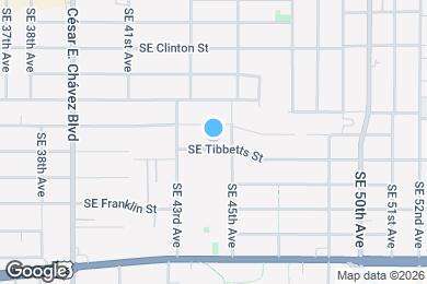 Map image of the property - 4407 SE Tibbetts St