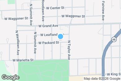 Map image of the property - 1700 W Packard St