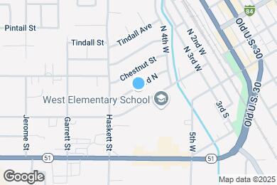 Map image of the property - 423 W 3rd N