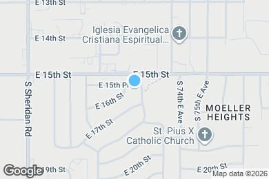 Map image of the property - 6970 E 15th Pl