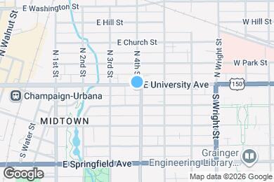 Map image of the property - 315 E University Ave