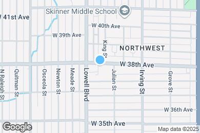 Map image of the property - 3550 W 38th Ave