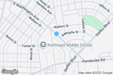 Map image of the property - 754 E Washington Ave
