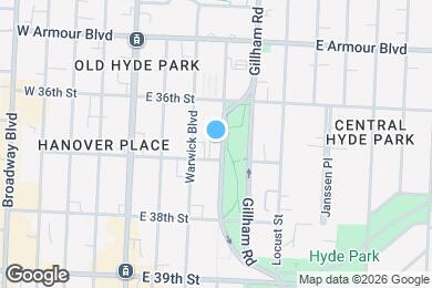 Map image of the property - Gillham Park Row- Modern Living in Historic Hyde Park!