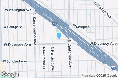 Map image of the property - 2814 N Mozart St